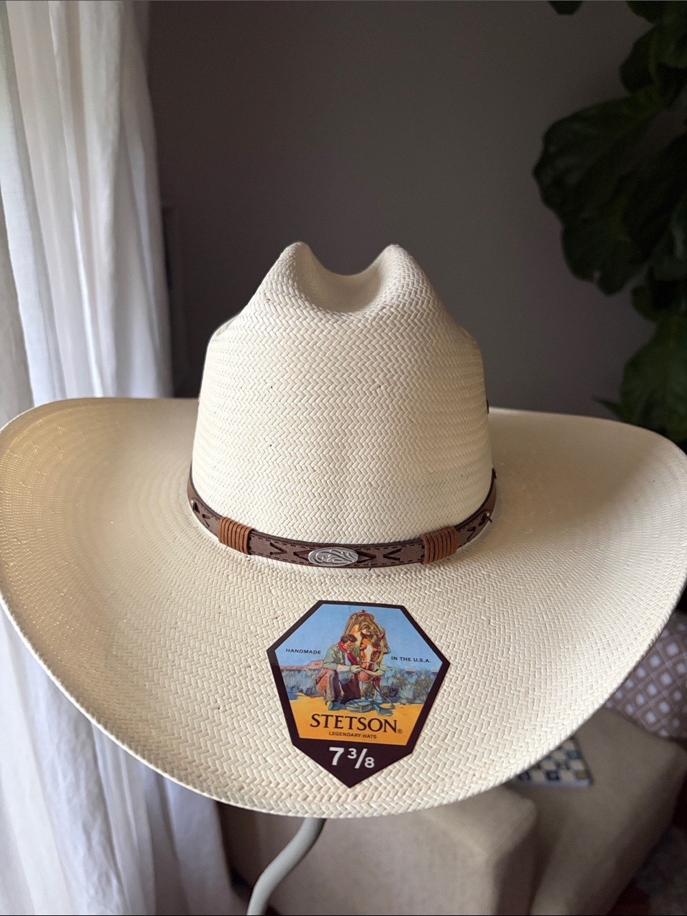 STETSON RODEO 10X STRAW COWBOY HAT NWT 7 3/8